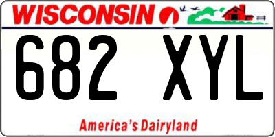 WI license plate 682XYL