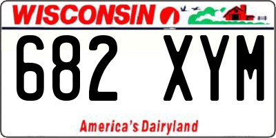 WI license plate 682XYM