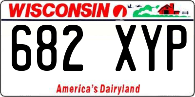 WI license plate 682XYP