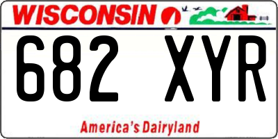 WI license plate 682XYR