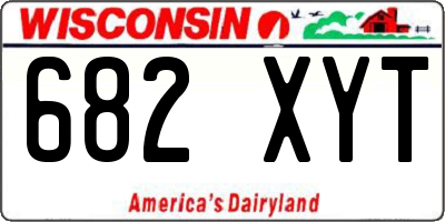 WI license plate 682XYT