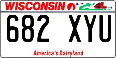 WI license plate 682XYU