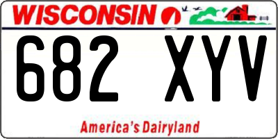 WI license plate 682XYV