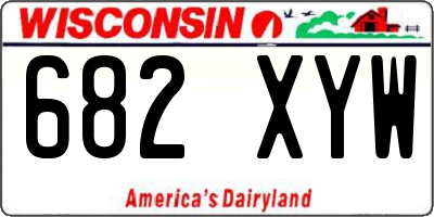 WI license plate 682XYW