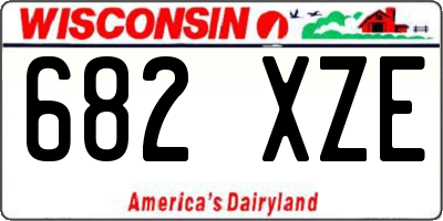 WI license plate 682XZE