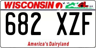 WI license plate 682XZF
