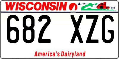 WI license plate 682XZG