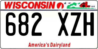 WI license plate 682XZH