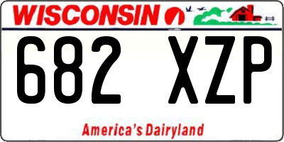 WI license plate 682XZP