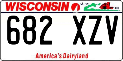 WI license plate 682XZV