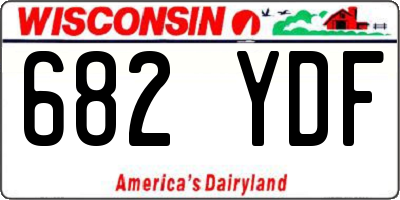 WI license plate 682YDF