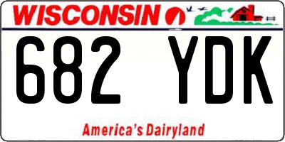 WI license plate 682YDK