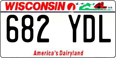 WI license plate 682YDL