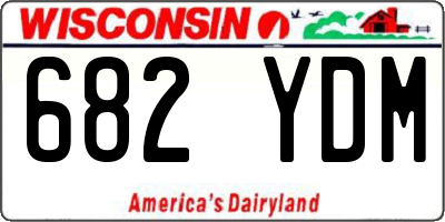 WI license plate 682YDM