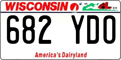 WI license plate 682YDO