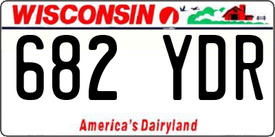 WI license plate 682YDR