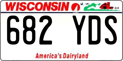 WI license plate 682YDS
