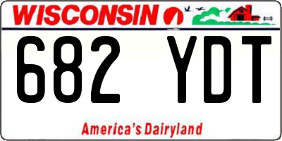 WI license plate 682YDT