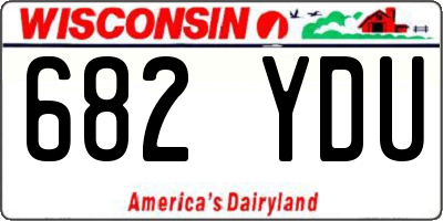 WI license plate 682YDU