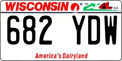 WI license plate 682YDW