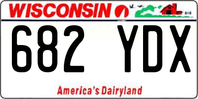 WI license plate 682YDX
