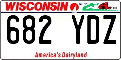 WI license plate 682YDZ