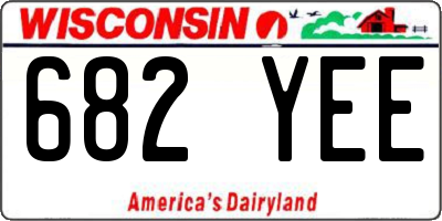 WI license plate 682YEE