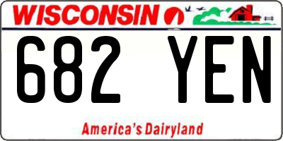 WI license plate 682YEN