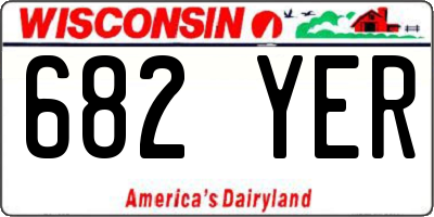 WI license plate 682YER