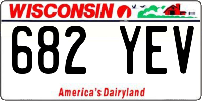 WI license plate 682YEV