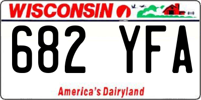 WI license plate 682YFA