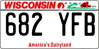 WI license plate 682YFB