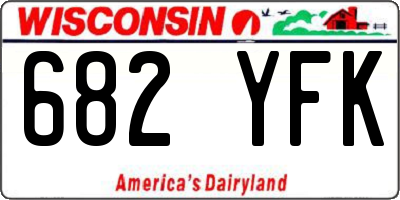 WI license plate 682YFK