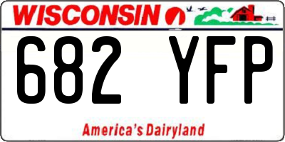 WI license plate 682YFP