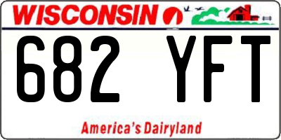 WI license plate 682YFT