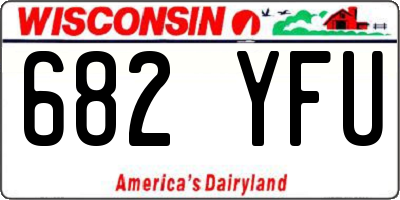 WI license plate 682YFU