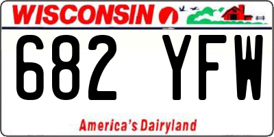 WI license plate 682YFW
