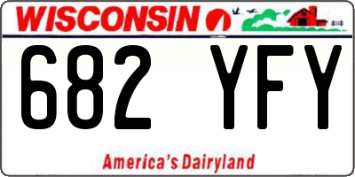 WI license plate 682YFY
