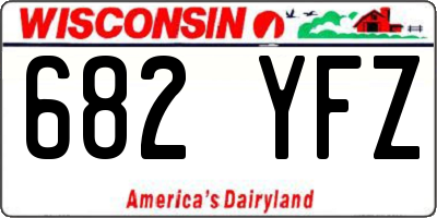WI license plate 682YFZ
