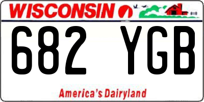 WI license plate 682YGB