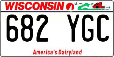 WI license plate 682YGC