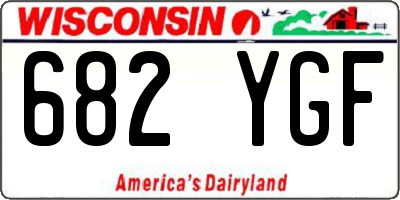 WI license plate 682YGF