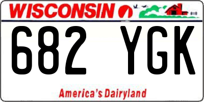WI license plate 682YGK