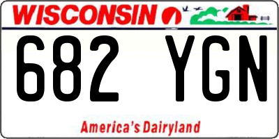 WI license plate 682YGN