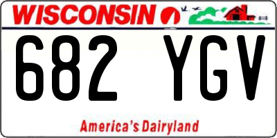 WI license plate 682YGV