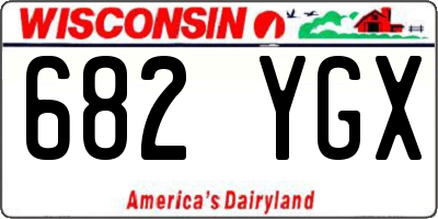 WI license plate 682YGX