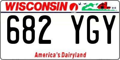 WI license plate 682YGY