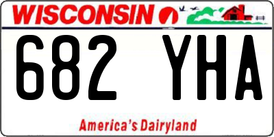 WI license plate 682YHA