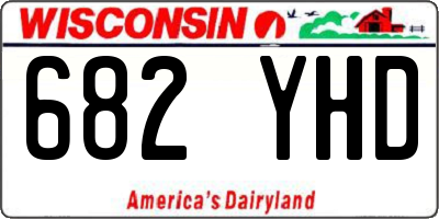 WI license plate 682YHD