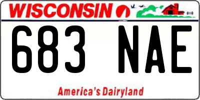 WI license plate 683NAE